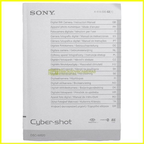 Manuale per sony - cyber, shot